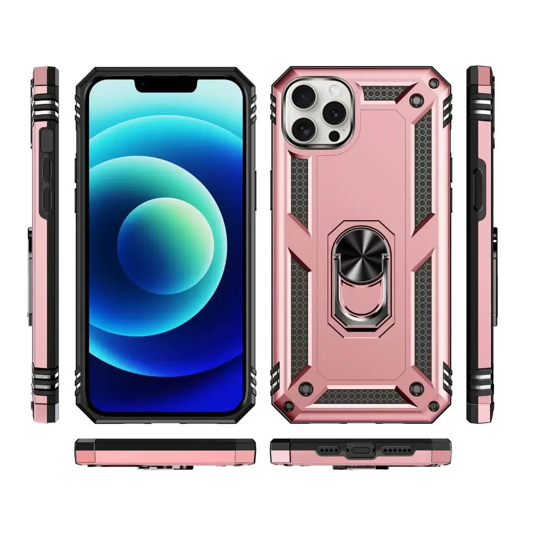 iPhone 13 Pro Max 2in1 Ring Case Rose Gold